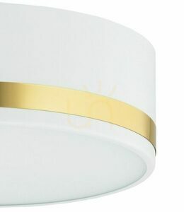 Plafond Argon Amore Weiß Gold 2xE27 Glas Stahl 7035 small 4