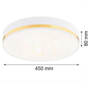 Plafond ARGON AMORE Weiß Gold 3x E27 450 mm 6138 small 5