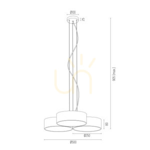 Pendelleuchte ARGON DARLING LED 3-flammig schwarz 1223 small 1