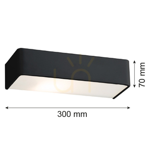 Wandleuchte ARGON RODAN schwarz E27 3075 small 2