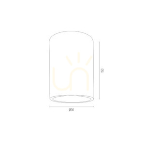 Weiße Deckenleuchte Argon TYBER 475, Aluminium, E27, IP20 small 2