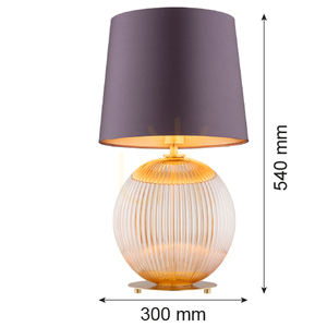 Tischlampe Argon HAMILTON lila E27 Glas Messing 8537 small 6
