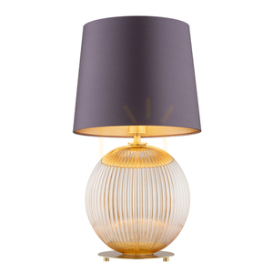 Tischlampe Argon HAMILTON lila E27 Glas Messing 8537 small 0