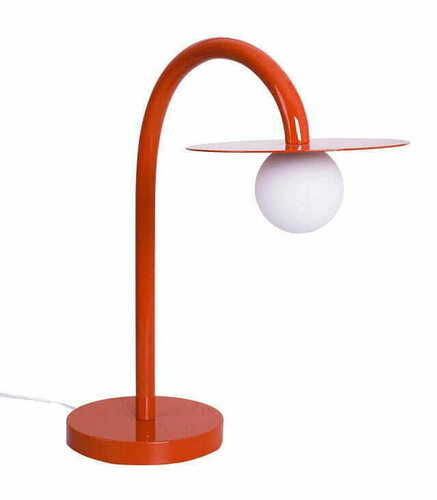 Prüfen Tischleuchte Max Light Enigma T0060 Rot Metall Glas 45 cm