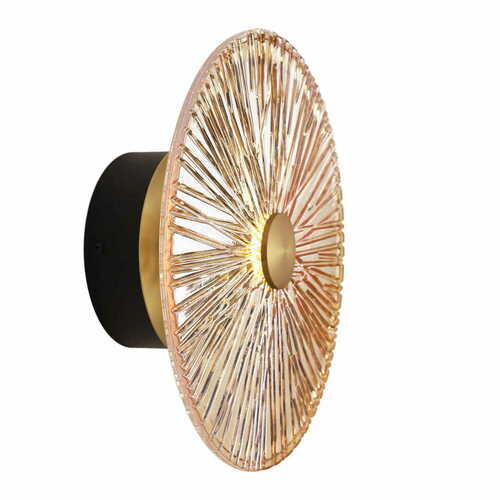 Prüfen Wandleuchte Max Light Allure W0355 mattgold Metall Glas LED 28 cm