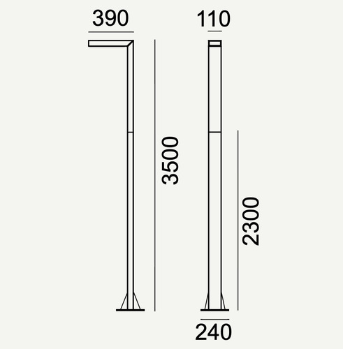 Prüfen Gartenlaterne NORLYS Asker Pole Pro LED 19,9W 3000K Aluminium 5200GR