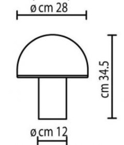 Onfale Medio Artemide weiße Tischlampe small 1