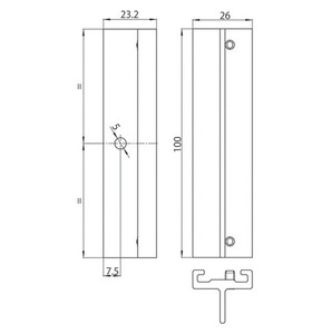STUCCHI langer Tragegriff, Aluminium, schwarz, weiß small 1