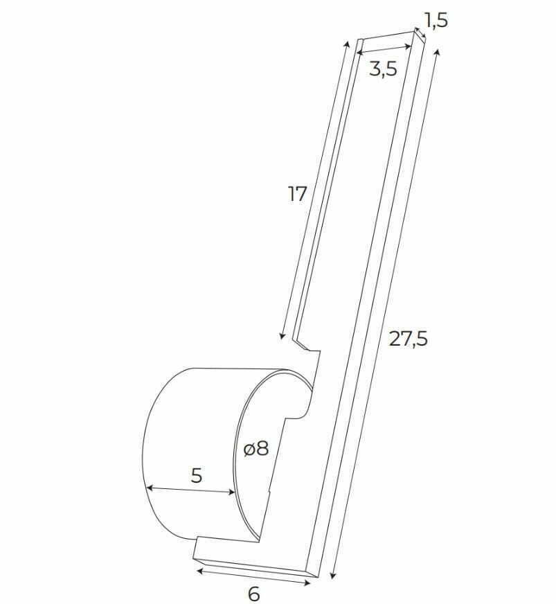Anzeige Wandleuchte Max Light Merano W0345 Gold LED 27,5 cm Wandleuchte Max Light Merano W0345 Gold LED 27,5 cm