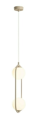 Prüfen Pendelleuchte Aldex Riva 2 Beige Metall Glas 1086H17