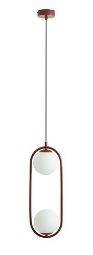 Prüfen Pendelleuchte Aldex Riva 2 rot Metall Glas 1086H15
