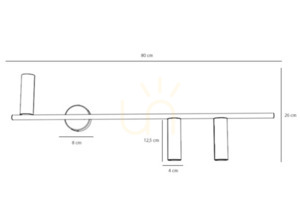 Wandleuchte Aldex Trevo 3-flammig Weiß Metall 1104Y_2 small 1