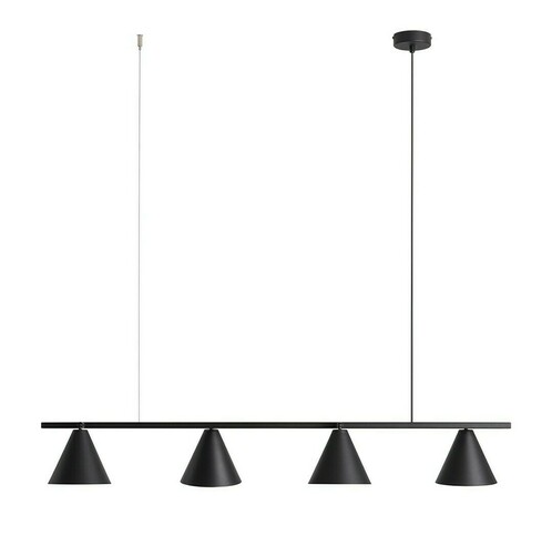 Prüfen Pendelleuchte Aldex Form 4 Schwarz Metall 4-flammig LED 1108L1