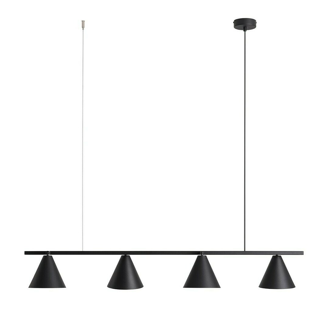 Prüfen Pendelleuchte Aldex Form 4 Schwarz Metall 4-flammig LED 1108L1 Pendelleuchte Aldex Form 4 Schwarz Metall 4-flammig LED 1108L1