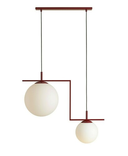 Prüfen Pendelleuchte Aldex Zac 2 rot Metall Glas 1038H15_2