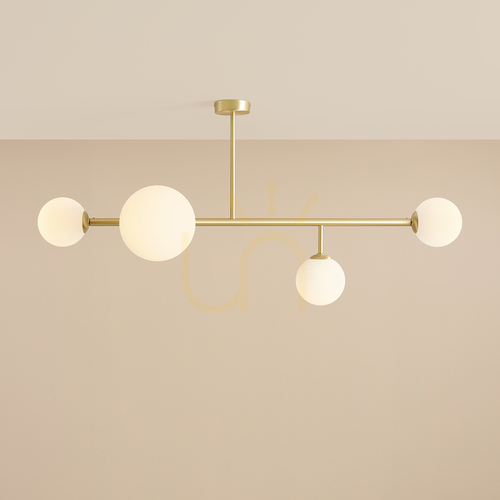 Prüfen Deckenlampe Dione 4 Brass Aldex Messing 1092PL_L40