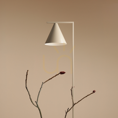Prüfen Aldex Form Stehlampe aus Metall, beige, 165 cm, 1108A17