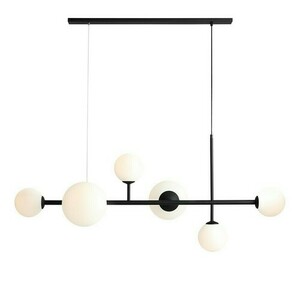 Pendelleuchte Aldex Dione 6-flammig Schwarz Metall Glas 1092K1_2 small 0