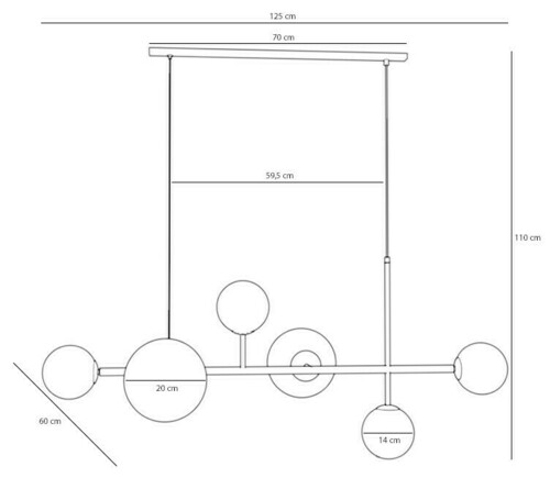 Prüfen Pendelleuchte Aldex Dione 6 Weiß Metall Glas 1092K_2