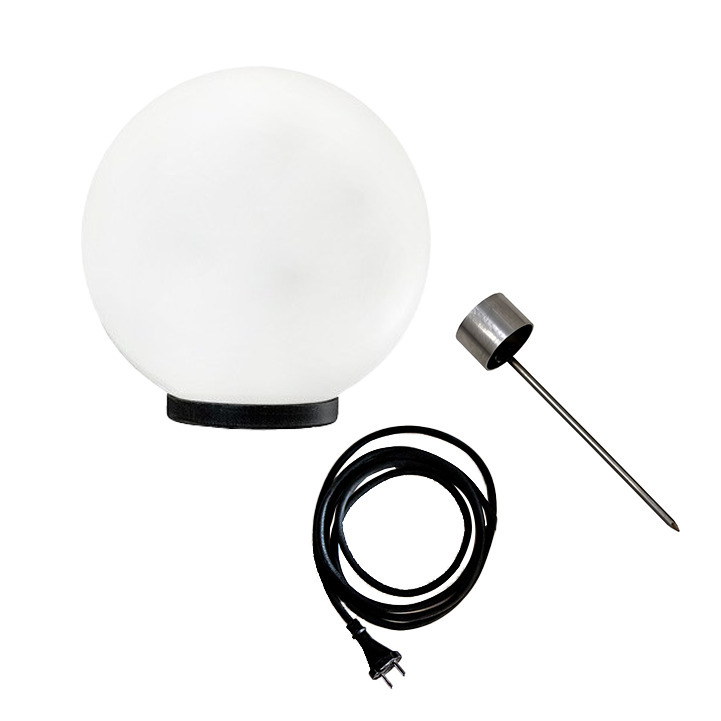 LUNA BALL 30 cm dekorative Gartenkugel mit Befestigungsset - PREMIUM - UV
