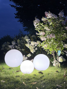 Set dekorativer Gartenkugeln - LUNA BALL 20, 30, 40 cm inkl. Befestigungsmaterial, 3m Kabel, Spieß - PREMIUM - UV small 11