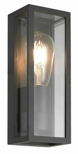 Prüfen Außenwandleuchte SU-MA Porto schwarz Aluminium E27 IP65 M1976