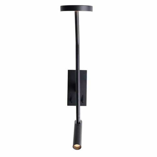 Prüfen Wandleuchte Max Light Ibiza W0349 Schwarz Metall LED 47 cm