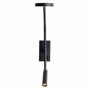 Wandleuchte Max Light Ibiza W0349 Schwarz Metall LED 47 cm small 1