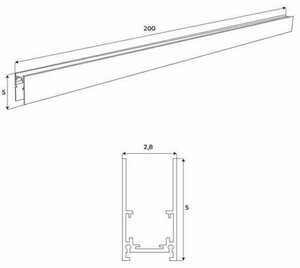 Beleuchtungsschiene Max Light MAX MT0002 Magnetschiene 2 m Schwarz Aluminium small 2