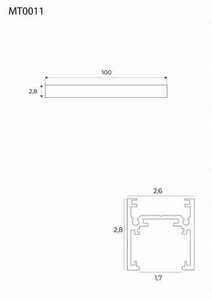 Beleuchtungsschiene Max Light MAX magnetisch 1 m schwarz Aluminium MT0011 small 2