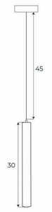 Pendelleuchte für 48-V-Magnetschiene Max Light Magnetic M0012D DALI 3,8W 3000K schwarz, 30 cm small 2
