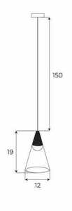 Pendelleuchte Max Light MAX M0015N schwarz LED 6W 3000K 12 cm 1 Pendelleuchte Max Light MAX M0015N schwarz LED 6W 3000K 12 cm small 1