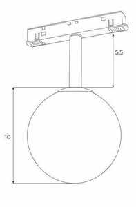 Magnetische Stromschienenlampe Max Light MAX M0016Z schwarz Zigbee 5,4W small 3