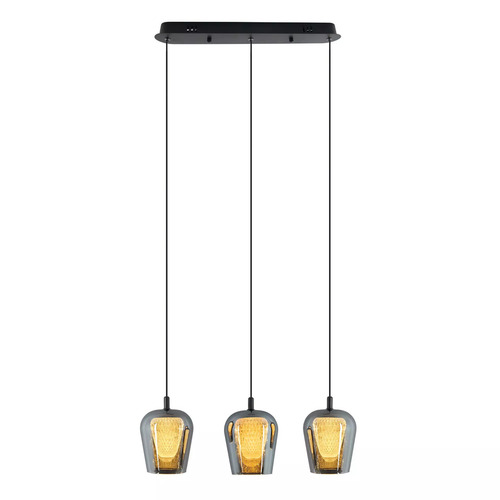 Prüfen Keso Pendelleuchte 3xLED schwarz PL0141-3