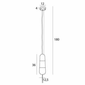 Pendelleuchte Max Light Mauri P0588 schwarz mit transparentem Glas E14 12,5 cm small 2