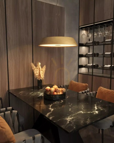 Prüfen Pendelleuchte Max Light Tamago P0550 Holz Metall 52 cm LED 3000K