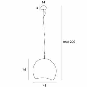 Pendelleuchte Max Light Pierre P0533 Weiß 48 cm Harz small 3