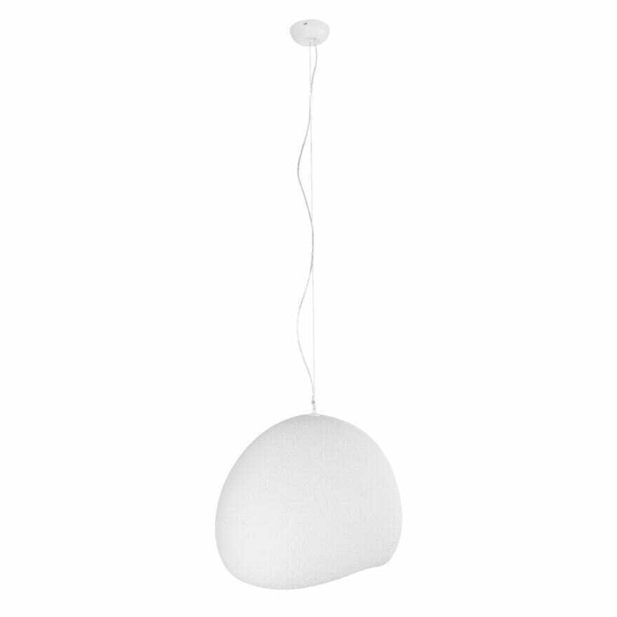 Lampă suspendată Max Light Pierre P0533 albă 48 cm rășină 15W