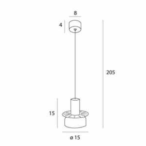 Pendelleuchte Max Light Signature P0530 Messing Glas LED 15 cm small 2
