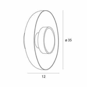 Wandleuchte Max Light Signature W0353 Messing Bernsteinglas 35 cm LED small 2