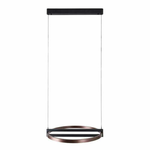 Prüfen Pendelleuchte Max Light Singapur P0552 2-flammig LED 63 cm Schwarz Braun Metall
