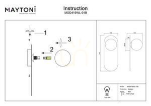Wandleuchte BAO MOD419WL-01B Maytoni small 10