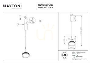 Hängeleuchte EL MOD041PL-L15TR3K Maytoni small 10
