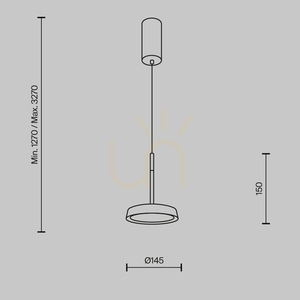 Hängeleuchte EL MOD041PL-L15TR3K Maytoni small 12
