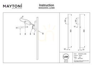 HALO Wandleuchte MOD245WL-L24BK Maytoni small 7