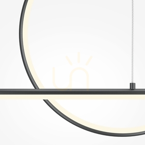 HALO LED-Pendelleuchte 40W 3000/4000K Silikonschirm schwarz 143 cm MOD247PL-L49BK Maytoni small 2