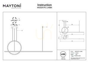 HALO LED-Pendelleuchte 40W 3000/4000K Silikonschirm schwarz 143 cm MOD247PL-L49BK Maytoni small 6