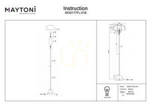 Maytoni Memory MOD177FL-01B Stehleuchte, schwarz, E14, 139 cm small 10