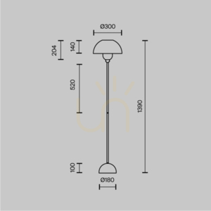 Maytoni Memory MOD177FL-01B Stehleuchte, schwarz, E14, 139 cm small 11