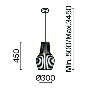 Maytoni Roots Pendelleuchte MOD191PL-01W1 schwarz mit Holzschirm E27 30 cm small 8
